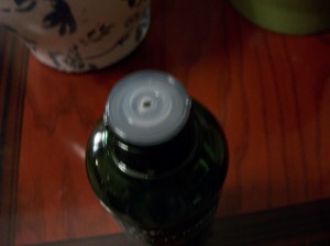 The opening of the toner bottle